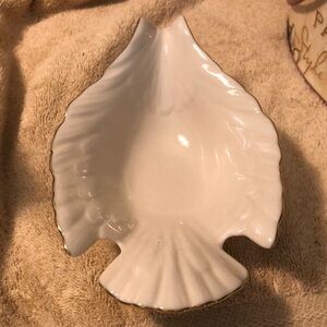 Lenox Dove Candy Dish 24kt gold trim gift hand decorated Vintage 1980s